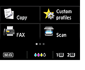 HOME screen: Select Setup